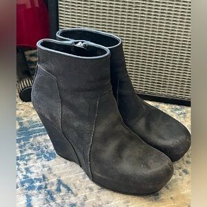 Rick Owens Wedge Ankle Boots